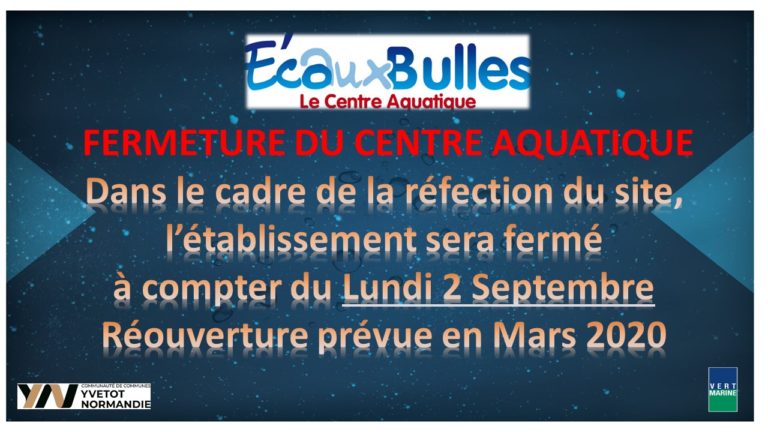 Fermeture exceptionnelle du centre aquatique E’Caux Bulles fermeture-exceptionnelle-du-centre-aquatique-ecaux-bulles