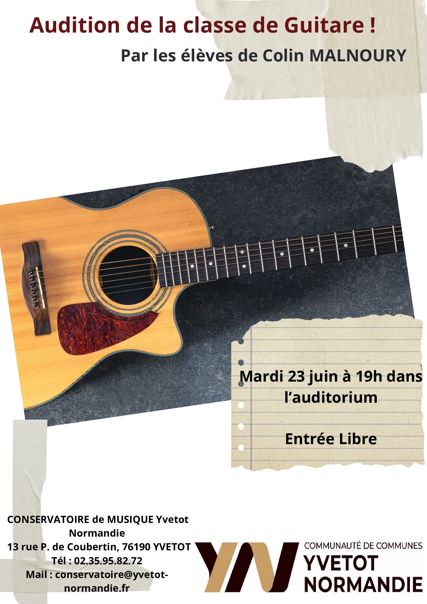 Audition de la Classe de Guitare